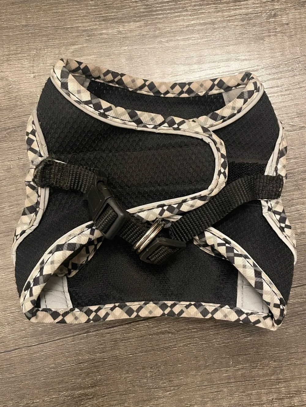 TomteNisse Black Small Pet Harness with Pattern Trim